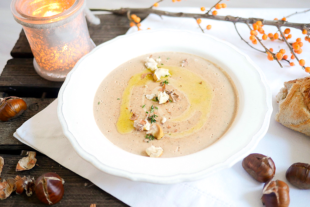 Cream of chestnut soup for my Christmas menu