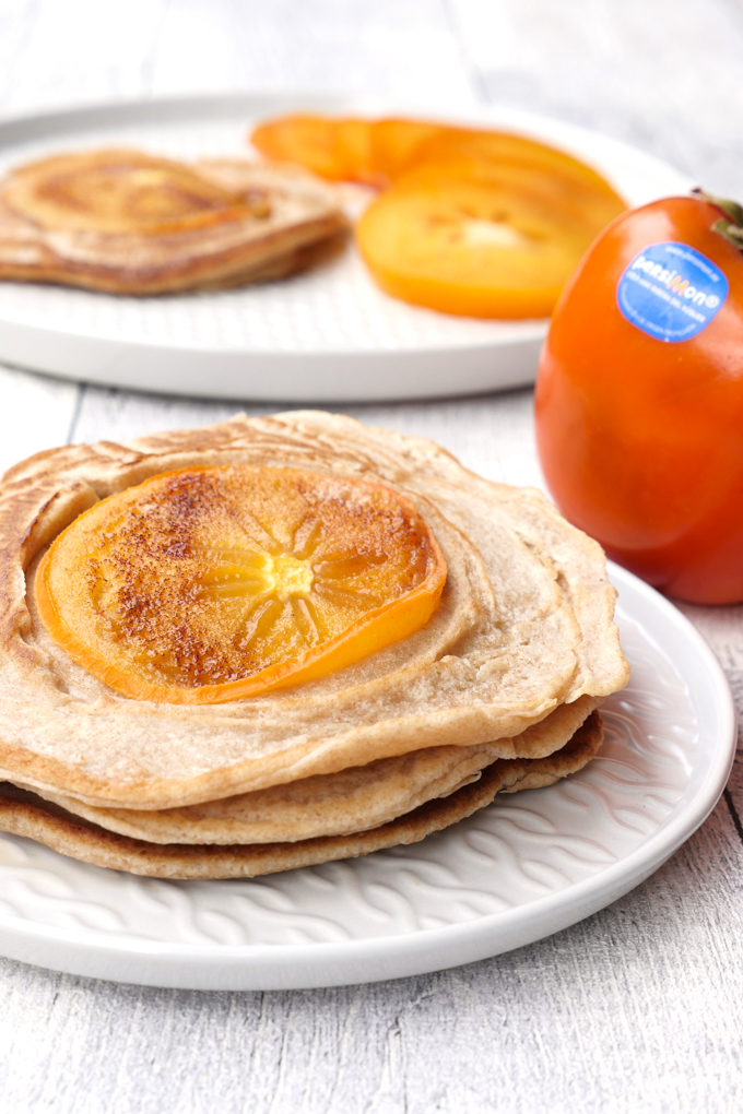 Healthy Pancakes without sugar with baked Persimon® persimmons 
